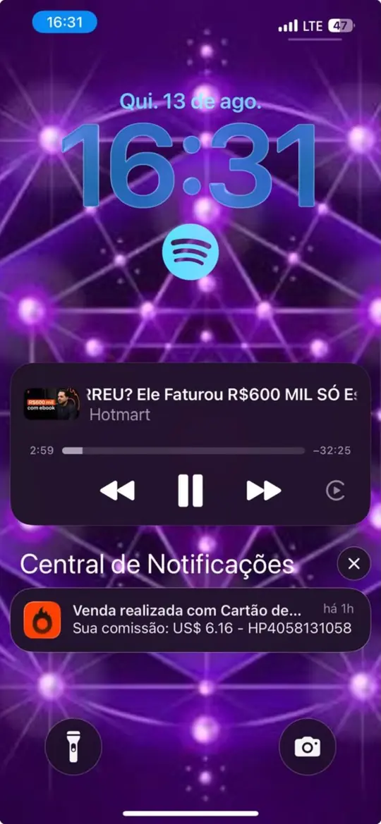 Print de notificação de venda