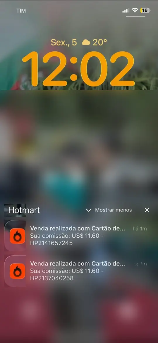 Print de notificação de venda